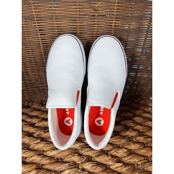 Airwalk Ride-J Mens White Canvas Slip On Skating Casual Sneakers Shoes Size 8.5M main image 5